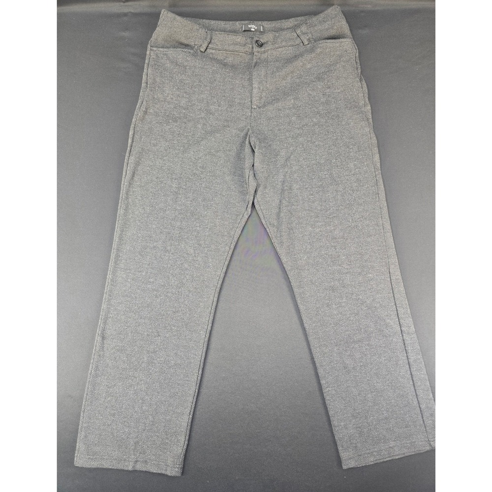 Riders by Lee Women's 20W Gray Herringbone Straight‎ Leg Dress Pants Stretch
